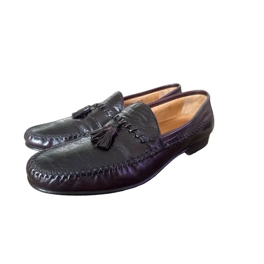 Johnston & Murphy Genuine Ostrich Tassel Loafers Men’s Size 10